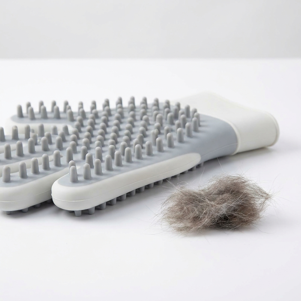 Cat Nest Grooming Glove with silicone bristles